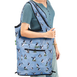 Eco Chic Retail Ltd Eco Chic Collapsible Shopping Trolley with Detachable Tote Bag - Multi Puffin