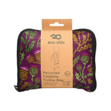 Eco Chic Retail Ltd Eco Chic Collapsible Shopping Trolley with Detachable Tote Bag - Thistle