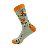 Eco Chic Beige Eco Chic Eco-Friendly Bamboo Socks Flowers