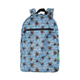 Eco Chic Blue Eco Chic Lightweight Foldable Backpack Bumble Bees