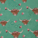 Eco Chic Green Eco Chic Lightweight Foldable Backpack Floral Highland Cow