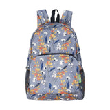 Eco Chic Grey Eco Chic Lightweight Foldable Backpack Flowers