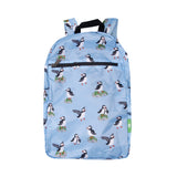Eco Chic Blue Eco Chic Lightweight Foldable Backpack Multi Puffin