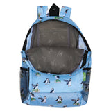 Eco Chic Blue Eco Chic Lightweight Foldable Backpack Multi Puffin