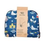 Eco Chic Navy Eco Chic Lightweight Foldable Backpack Seaside