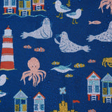 Eco Chic Navy Eco Chic Lightweight Foldable Backpack Seaside