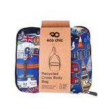 Eco Chic Navy Eco Chic Lightweight Foldable Crossbody Bag Great Britain