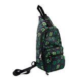 Eco Chic Eco Chic Lightweight Foldable Crossbody Bag Shamrock
