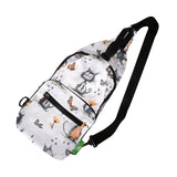 Eco Chic Eco Chic Lightweight Foldable Crossbody Bag Whimsy Cats