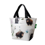 Eco Chic Eco Chic Lightweight Foldable Lunch Bag Whimsy Buffalo