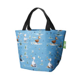 Eco Chic Eco Chic Lightweight Foldable Lunch Bag Whimsy Ducks