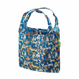 Eco Chic Blue Eco Chic Lightweight Foldable Reusable Shopping Bag Dogs