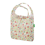 Eco Chic Beige Eco Chic Lightweight Foldable Reusable Shopping Bag Floral
