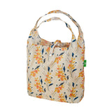 Eco Chic Beige Eco Chic Lightweight Foldable Reusable Shopping Bag Flowers