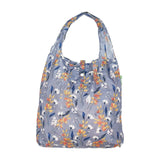 Eco Chic Grey Eco Chic Lightweight Foldable Reusable Shopping Bag Flowers