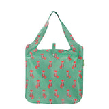 Eco Chic Green Eco Chic Lightweight Foldable Reusable Shopping Bag Foxes