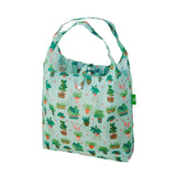 Eco Chic Mint Eco Chic Lightweight Foldable Reusable Shopping Bag House Plant