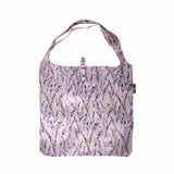 Eco Chic Eco Chic Lightweight Foldable Reusable Shopping Bag Lavender with Dragonfly