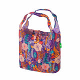 Eco Chic Purple Eco Chic Lightweight Foldable Reusable Shopping Bag Lush Floral