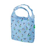 Eco Chic Blue Eco Chic Lightweight Foldable Reusable Shopping Bag Multi Puffin