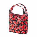 Eco Chic Navy Eco Chic Lightweight Foldable Reusable Shopping Bag Poppies