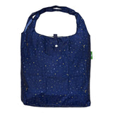 Eco Chic Navy Eco Chic Lightweight Foldable Reusable Shopping Bag Stars and Moons