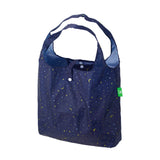 Eco Chic Navy Eco Chic Lightweight Foldable Reusable Shopping Bag Stars and Moons