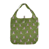 Eco Chic Eco Chic Lightweight Foldable Reusable Shopping Bag Tawny Owl Green