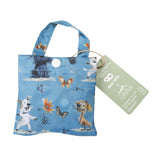 Eco Chic Eco Chic Lightweight Foldable Reusable Shopping Bag Whimsy Dogs