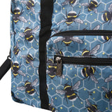 Eco Chic Blue Eco Chic Recycled Cabin Holdall Bag Bumble Bees