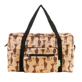 Eco Chic Beige Eco Chic Recycled Cabin Holdall Bag Giraffes