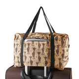 Eco Chic Beige Eco Chic Recycled Cabin Holdall Bag Giraffes