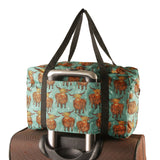 Eco Chic Teal Eco Chic Recycled Cabin Holdall Bag Highland Cow