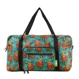 Eco Chic Teal Eco Chic Recycled Cabin Holdall Bag Highland Cow