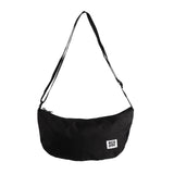Eco Chic Eco Chic Recycled Canvas Crescent Bag - Black