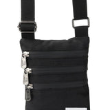 Eco Chic Eco Chic Recycled Canvas Crossbody Phone Bag - Black