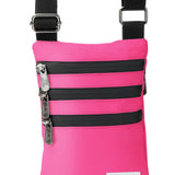 Eco Chic Eco Chic Recycled Canvas Crossbody Phone Bag - Fuchsia