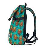 Eco Chic Eco Chic Recycled Canvas Rollup Backpack - Highland Cow