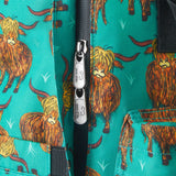 Eco Chic Eco Chic Recycled Canvas Top Handle Backpack - Highland Cow