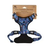 Eco Chic Large Eco Chic Recycled Dog Harness - Floral Navy