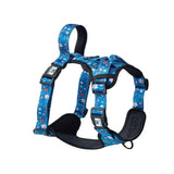 Eco Chic Medium Eco Chic Recycled Dog Harness - Floral Navy