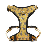 Eco Chic Eco Chic Recycled Dog Harness - Monkeys Mustard