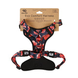 Eco Chic Large Eco Chic Recycled Dog Harness - Poppies Navy
