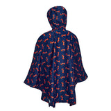 Eco Chic Eco Chic Waterproof Foldable Adult Poncho Foxes