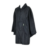 Eco Chic Eco Chic Waterproof Foldable Adult Poncho Solid Black