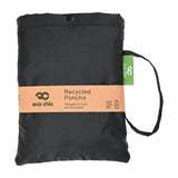 Eco Chic Eco Chic Waterproof Foldable Adult Poncho Solid Black