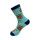 Eco Chic Blue Eco Chic Eco-Friendly Bamboo Socks Highland Cow