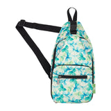 Eco Chic Beige Eco Chic Lightweight Foldable Crossbody Bag Shamrocks