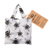 Eco Chic Eco Chic Lightweight Foldable Reusable Shopping Bag Bees