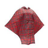 Eco Chic Eco Chic Red Tartan Waterproof Foldable Adult Poncho